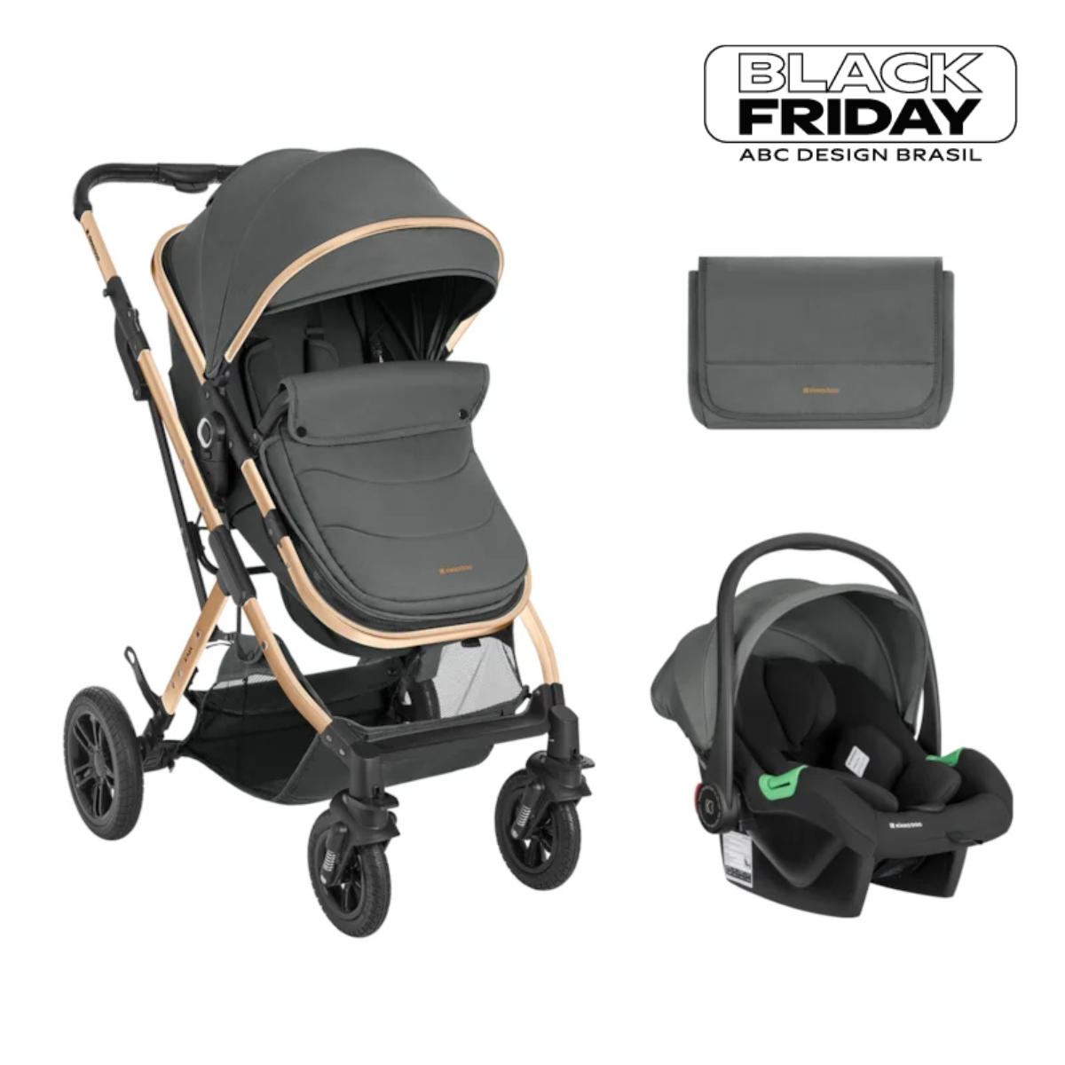 Carrinho Que Vira Moisés Kaia 3x1